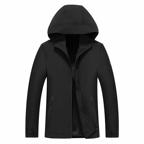 

2019 new casual hooded veste homme thin men wind breaker, Black;brown