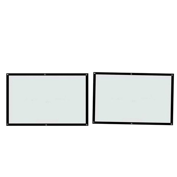 

2 pieces 60\" 16:9 pull down projector screen double sided for home theater
