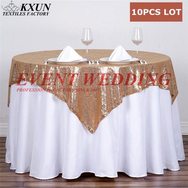 

10pcs thick sequin table cloth overlay for wedding tablecloth decoration