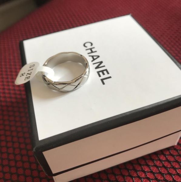 

Brand de ign diamond ring famou tainle teel channel ring women luxury wedding ring ro e gold ilver jewelry gift c, Silver