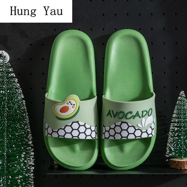 

men sandals slippers flips flops avocado summer style shoes man wedges non-slip fashion platform female slides ladies, Black