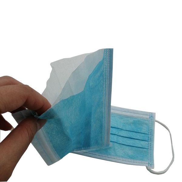 

in stock 50pcs/box disposable face masks ce certification protect 3 layers filter dustproof earloop fad certificate non woven mouth masks