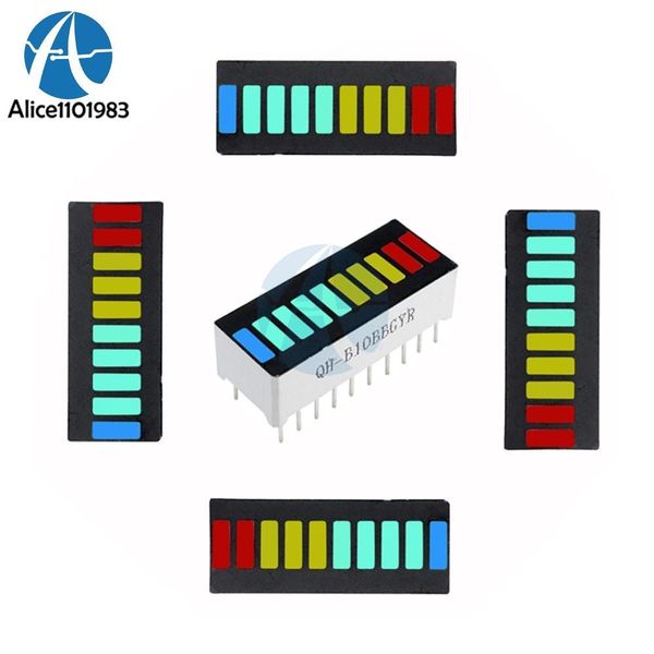 

5pcs 10 segment bargraph light display module led display module bar graph ultra bright red yellow green blue color multi-color