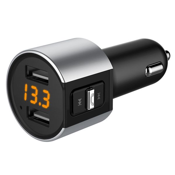 

5v/3.4a dual usb charger car mp3 player wireless bluetooth fm transmitter aux audio player car kit hands-calling
