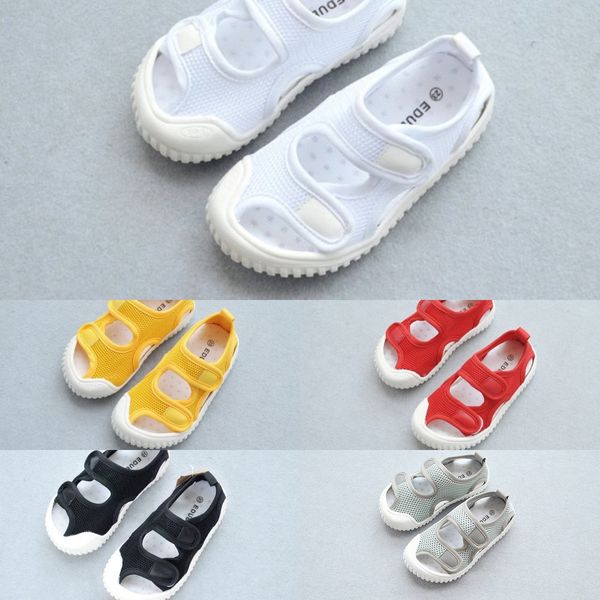 

2020 pairs of magic mesh breathable wear-resistant soft comfortable casual baby sandals children's shoes children's shoes sandals, Black;red