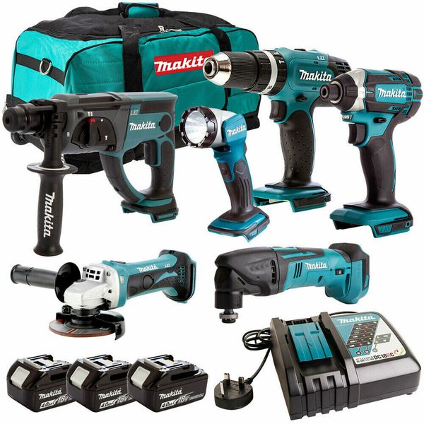 

Makita t4t6pckit 18v lxt li ion cordle 6 piece kit 3 x 4ah batterie charger