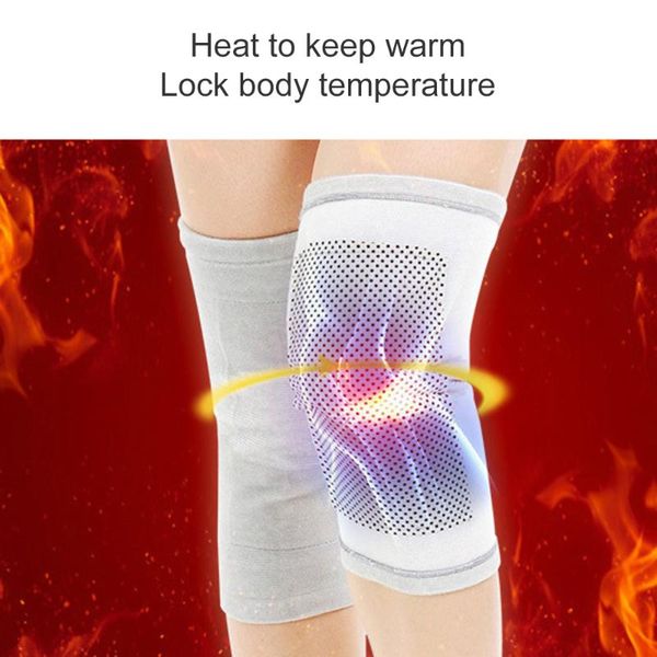 

1 pair tourmaline self heating knee pads magnetic therapy kneepad pain relief arthritis brace support patella knee sleeves pads, Black;gray