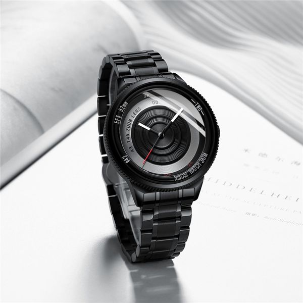 

masculino mens waterproof brnad cool nibosi design unique creative pgrapher dial watches sport quartz wristwatch relogio luxury wlit, Slivery;brown