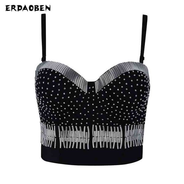 

erdaoben summer women bandage solid women crop night party tank quality, White