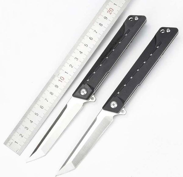 

stone wash high-end designer folding knife d2 blade g10 + tc4 titanium alloy handle pocket knifes self defense edc hunting automatic knives