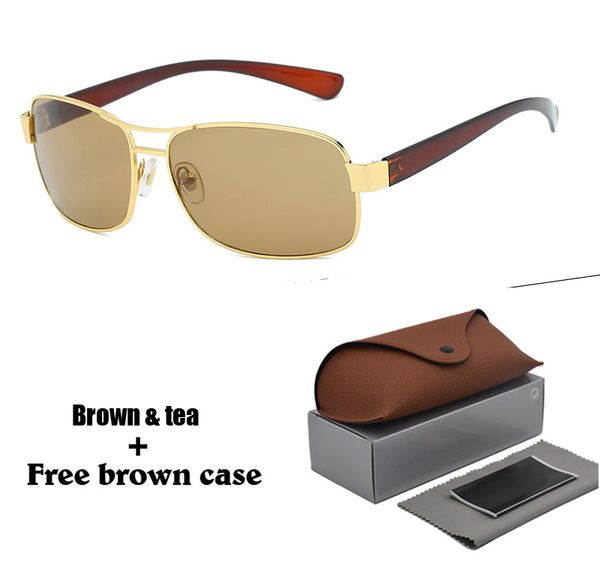 

High quality Brand designer sunglasses for men women Alloy Frame uv400 Lens Classic Sport Driving sun glasses With Retail box and case