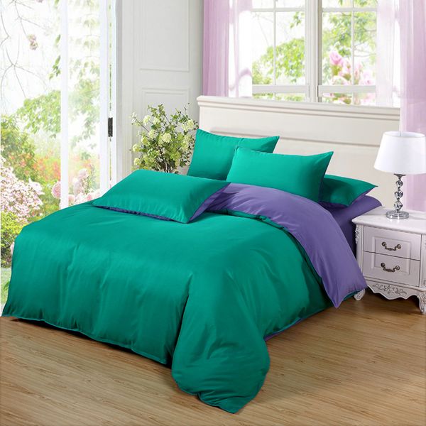 

summer lake green purple bedding sets duver cover quilt cover flat bed sheet pillowcase soft single king  full