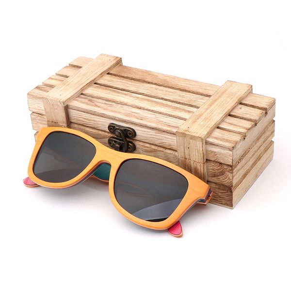 

retro handmade bamboo glasses case men natural environmental protection cylindrical vintage sunglasses box custodia per occhi, Silver