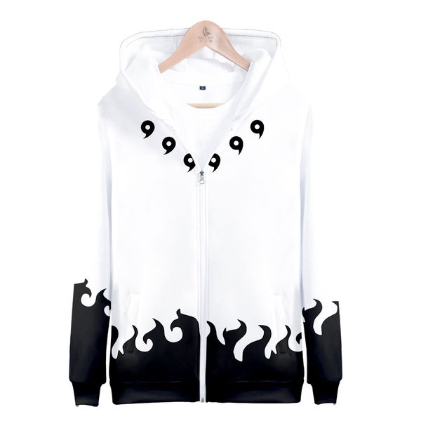 

hoodies 3d printed anime naruto hoodie sweatshirt men women cosplay streetwear hip hop tracksuit zipper hoodies coat, Black