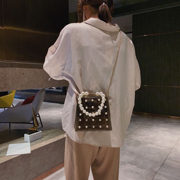 

women pearl messenger bags multifunction handbags shoulder bags cute waterproof crossbody for lady tote #t3g