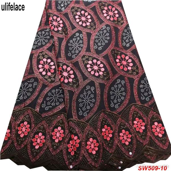 

latest african swiss cotton lace fabric black nigerian swiss voile lace in switzerland with stones french laces for wedding sw-509, Black;white
