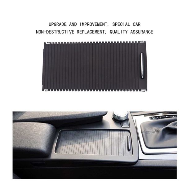 

car center console cover cup holder roller blinds c-class e-class cup holder zipper storage box trim for -benz w204 c18