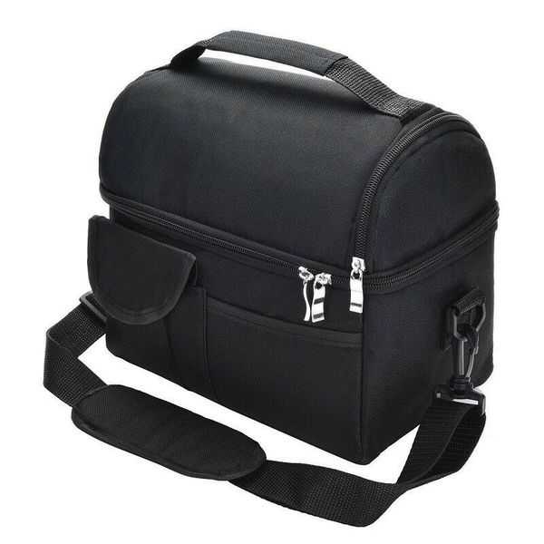 

new insulated lunch bag box cooler for men women heavy duty oxford nylon-black, Blue;pink