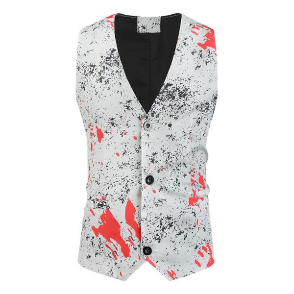 

вы уверены, что не нажмете на кнопку и не увидите карнавал мужские напечатано необычные кнопки жилет старинные вечеринку без рукавов куртка, Black;white