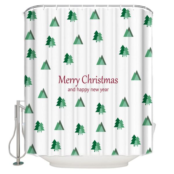 

merry christmas tree shower curtain waterproof bathroom curtain