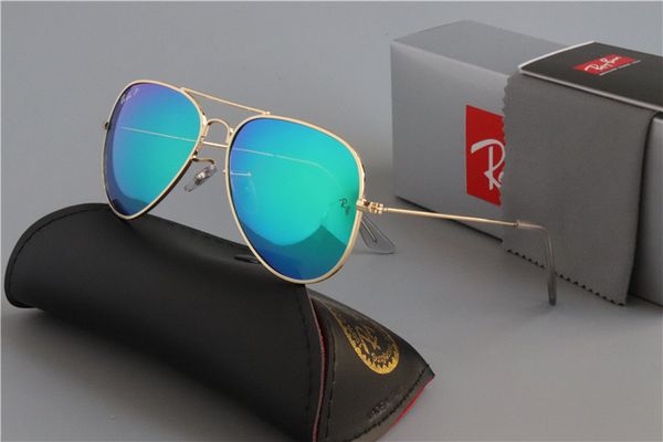 

Brand de igner ungla e ray vintage pilot men women 54mm 62mm ban uv400 ju tin band mirror gla ben cla ic with ca e