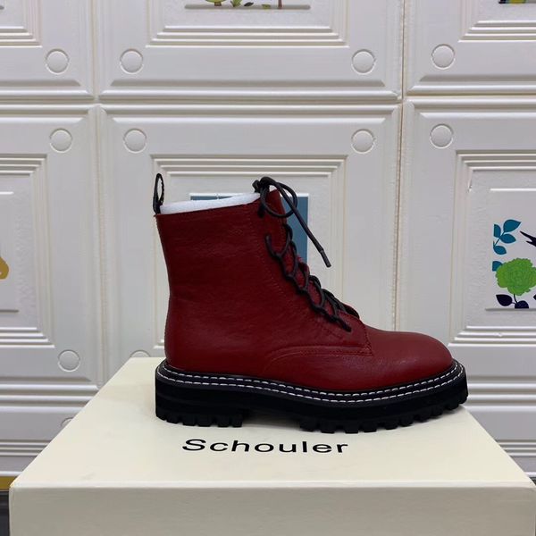 

2019 autumn and winter ladies fashion flat martin boots women winter boots lace up suede waterproof motorcycle boots