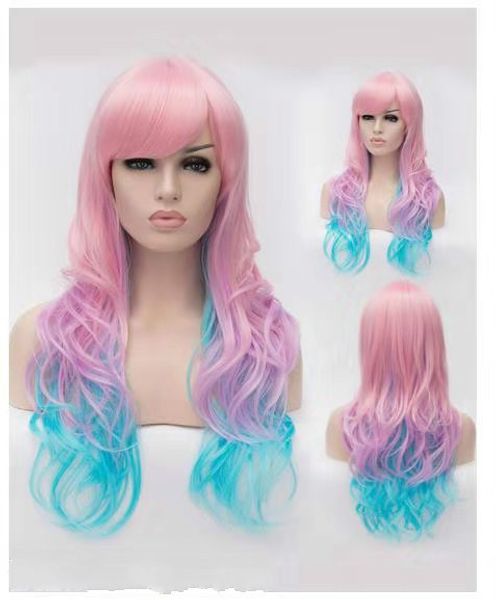 

europe and america halloween wigs europe and america cosplay wig color high temperature silk chemical fiber hood, Black