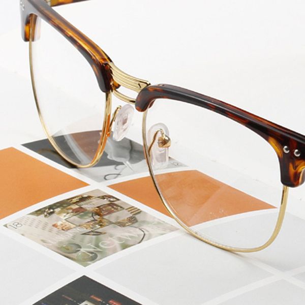 

men women clear lens eyeglasses 2019 sunglasses women feminino glasses frame fashion half frame glasses nerd eyewe, Black
