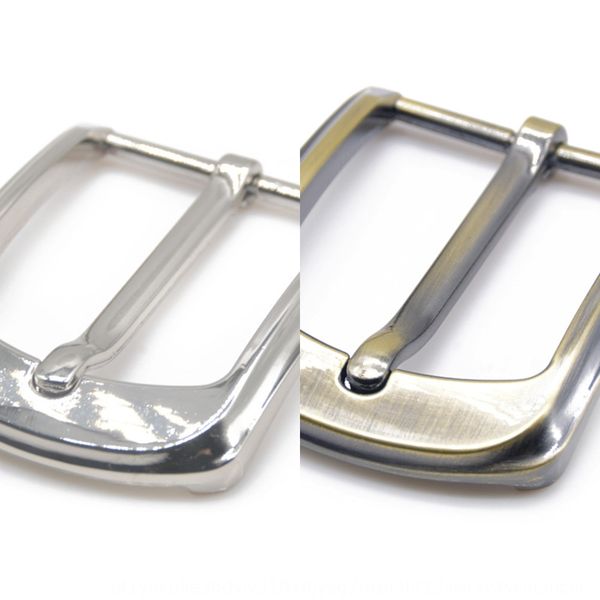 

xv5wz men's head 40mm durable versatile zinc alloy buckle men's leather leather head 40mm durable versatile zinc alloy pin belt be, Slivery;black