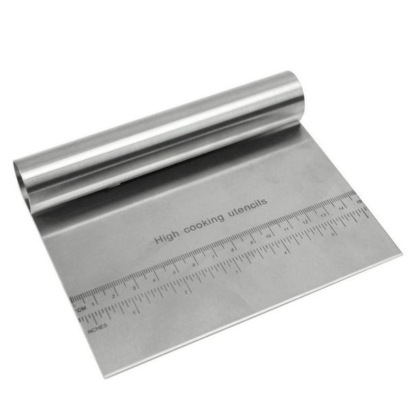 

1pc stainless steel pizza dough scraper cutter baking pastry spatulas fondant cake decoration tools kitchen accessories