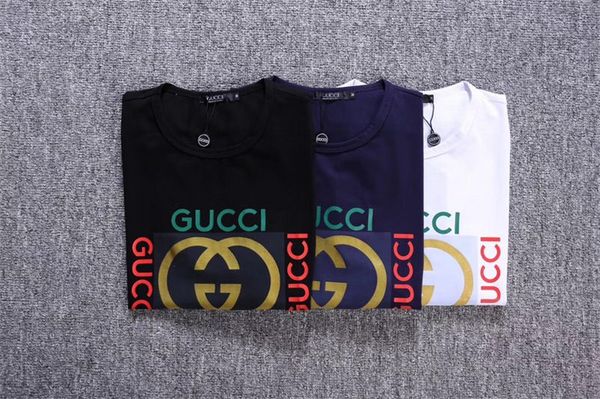 

2019 summer t shirt casual short sleeve men's t-shirts print camisetas hombre white t-shirts hip hop sport cotton tees, White;black
