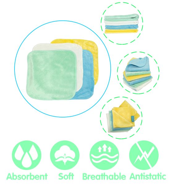 

4pcs/lot)iclothup 21*21cm bamboo velour baby wipe,reusable wash cloth, super soft for sensitive