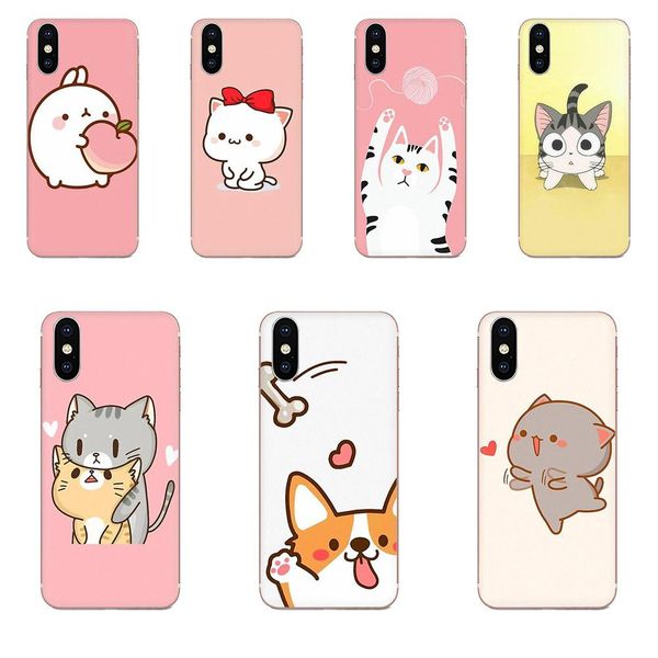 

custom lovely for huawei nova 2 v20 y3ii y5 y5ii y6 y6ii y7 y9 g8 g9 gr3 gr5 gx8 prime 2018 2019 kawaii molang anime dog cartoon cat