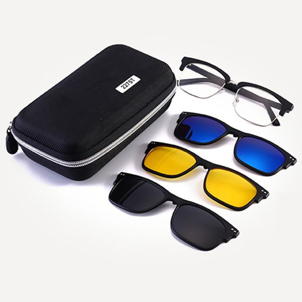 

поляризованные очки установить с 3шт магнитные клипсы tr кадров клипа очки магнит повседневный optical близорукости очки, White;black