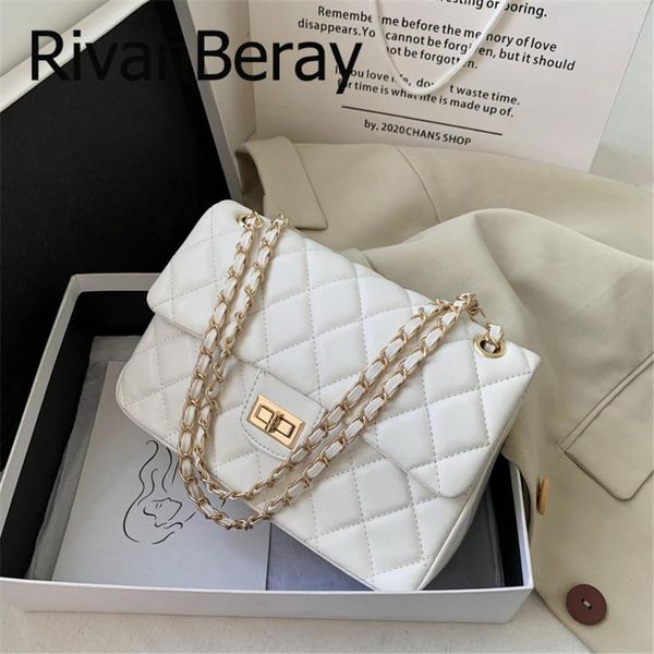 

lozenge leather crossbody bags for women 2020 new travel handbag fashion simple shoulder messenger bag ladies chain lock purses