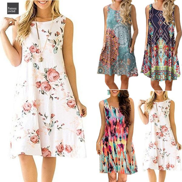 

цветочные платья лета плюс размер рукавов мода boho платья женщины сыпучие платье сарафан нижнее мода повседневная дизайнер одежды мини-плат, Black;gray