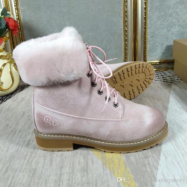 women's lace up snow boots with fur