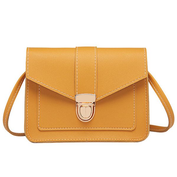 

fashion small crossbody bags for women 2019 mini pu leather shoulder bag messenger bag for girl yellow ladies phone purse