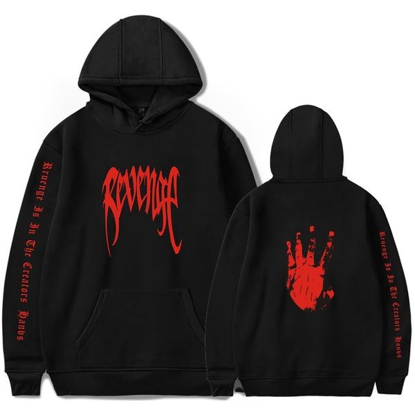 

xxxtentacion revenge hoodies men/women sweatshirts rapper hip hop hooded pullover sweatershirts male/women clothes hoodie men, Black