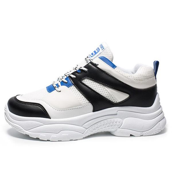 

новые мужские кроссовки открытый моды сетки лоскутные легкие удобные кроссовки случайные походные нескользящей обуви мужчины, Black