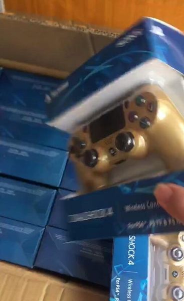 

new shock 4 wireless controller gamepad for ps4 joystick with retail package logo game controller dhl shipping