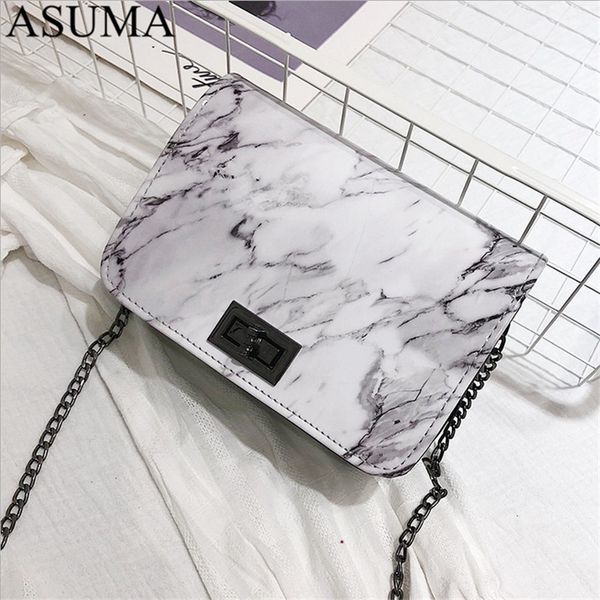 

flap bags for women 2019 marble pattern shoulder bag lock buckle wild messenger small square marble white bag handbags