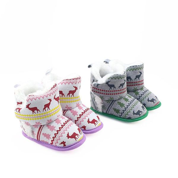 

baby girls shoes elk boots kids winter thick snow boots fur shoes 2colors 0-12m