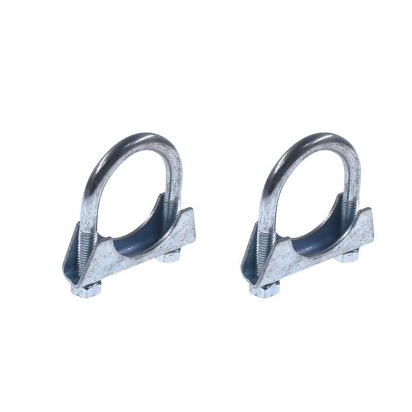 

2 pcs 1.41 inch m8 universal u bolt exhaust clamps heavy duty clamp with nuts
