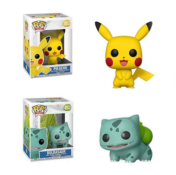 Funko pop pikachu bulba aur toy funko pop anime cartoon pikachu pvc doll cartoon animal toy furni hing article gift b