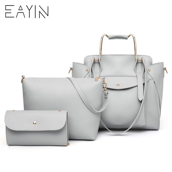 

eayin 3pcs women bag set ladies shoulder bags pu leather female handbags large capacity casual tote bolsa feminina