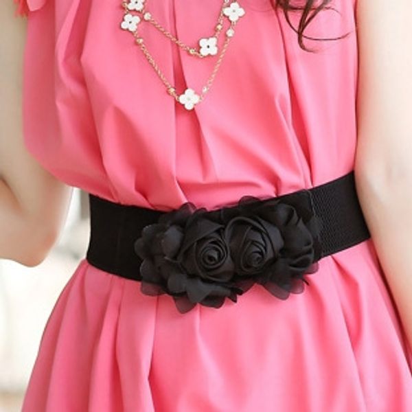 

decorative flower elastic cute sweet women's decorative flower lace elastic lace vest vest waistcoat women's cute sweet waistcoat, Black;brown