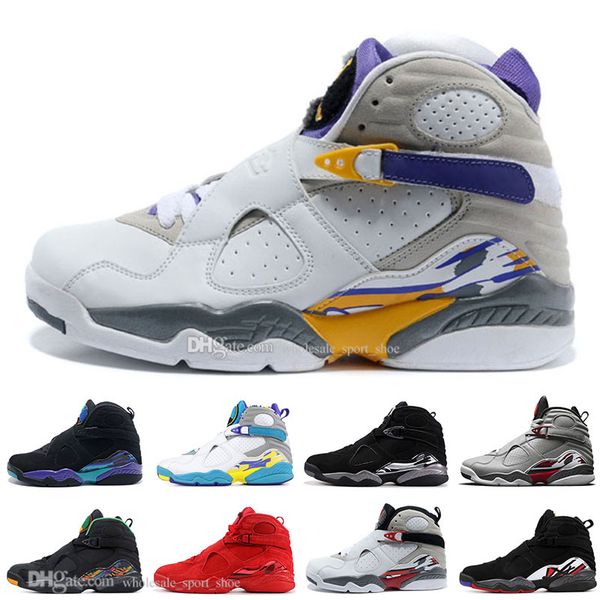 

2019 Men Basketball Shoes 8s Valentines Day 3 Peat Aqua Countdown Pack 8 Mens Trainers Designer Sports Sneakers Size 7-13