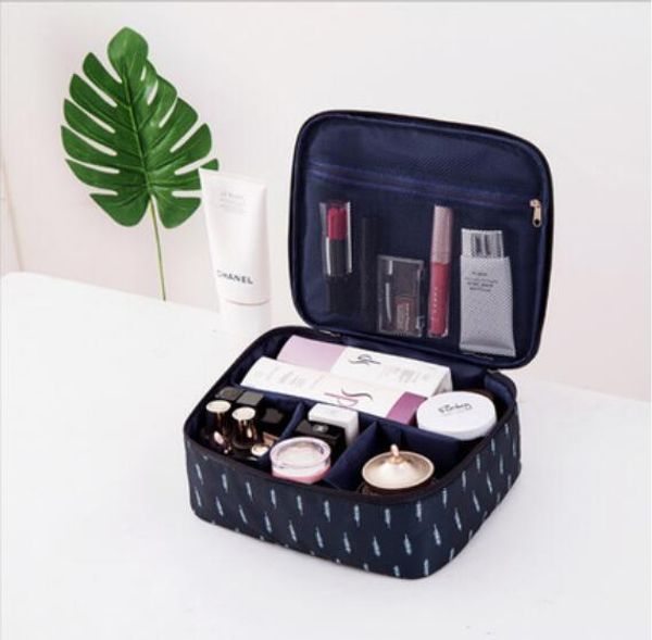 

multi-function waterproof cosmetic makeup bag with handle comfortable inner pocket storage bag travel toiletry bag organization wash pouch
