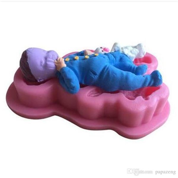 

3d baby shape fondant cake silicone mold diy sugar candy mold decorating tools